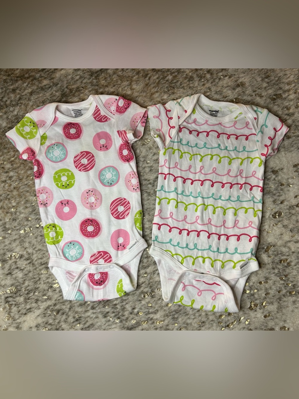 5 for $25🔥Onesie's Brand Donut Bodysuits Baby Girl 6-9 Months